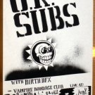 UK SUBS Texas '92 Cannibal Club POSTER U.K. punk OI!
