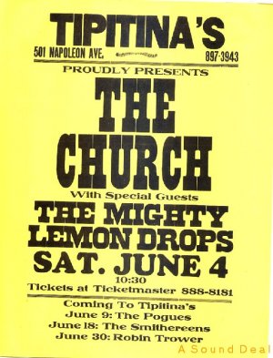 The CHURCH Mighty Lemon Drops '94 Gig Handbill Poster