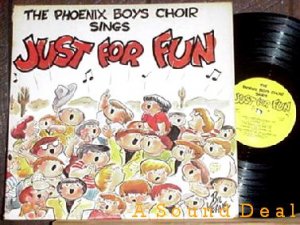 PHOENIX BOYS CHOIR Sings Just for Fun LP BILL KEANE Art