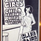 TWO 2 NICE GIRLS Rare Texas folk '88 Club Cairo POSTER