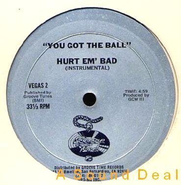 HURT 'EM BAD NBA'82 OLDSKOOL ELECTRO RAP 12" BASKETBALL