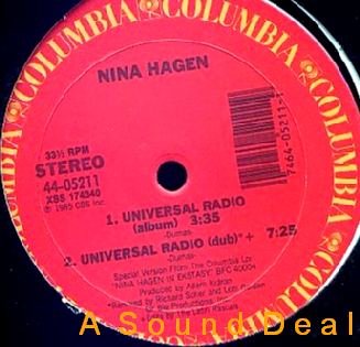 NINA HAGEN Universal Radio US DJ 12" ASD