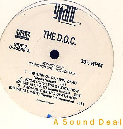 THE D.O.C.'89 12" DOC RETURN OF DA LIVIN' DEAD DJ REMIX