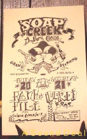 RANK & FILE Soap Creek Texas '82 Gig POSTER ASD