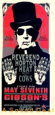 COWS REVEREND HORTON HEAT '96 Gig HANDBILL Poster