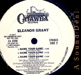 ELEANOR GRANT HTF BOOGIE '83 DJ RMX 12" NAME YOUR GAME