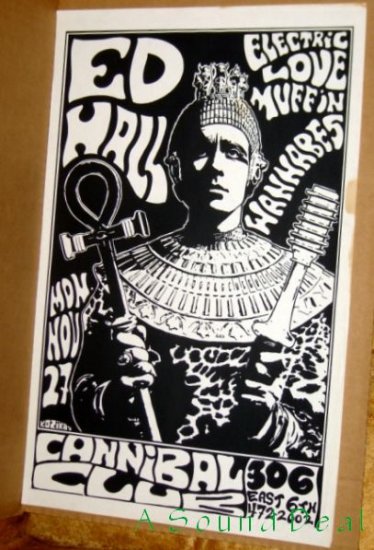 ED HALL Wannabes POSTER Rare Cannibal Club '89 KOZIK