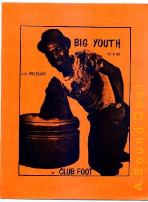 BIG YOUTH PRESSURE '82 Handbill Reggae Poster ASD