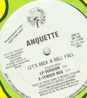 ANQUETTE ORIG '89 NM DJ PRO 12" LET'S ROCK & ROLL Y'ALL