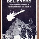 TRUE BELIEVERS Club Cairo Austin Texas '88 POSTER JAGMO