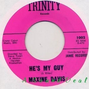 MAXINE DAVIS He's My Guy 7" 45 northern soul TRINITY