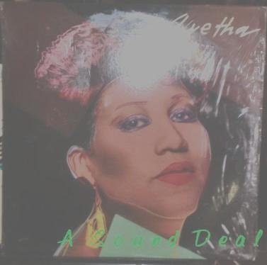 ARETHA FRANKLIN Aretha LP sticker WARHOL art SHRINK