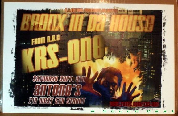 KRS-ONE Scarce Texas rap POSTER Boogie Down Productions