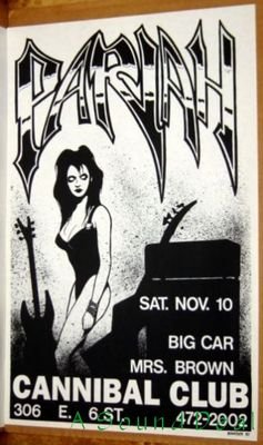 PARIAH Big Car Texas Metal '90 Cannibal Club POSTER Rare! Austin Texas