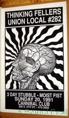 THINKING FELLERS UNION LOCAL #282 POSTER Cannibal Club '91 Texas Bob Schneider