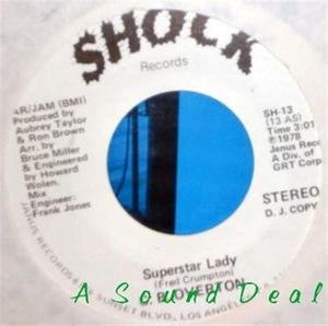 CB OVERTON Superstar Lady 7" EX 45 promo '78 Shock HEAR disco boogie