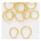 Pair 14 Gauge Gold Plated Segment Hoop Earrings 3/8"
