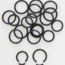 Pair 16 Gauge Black Titanium Segment Hoop Earrings 3/8"