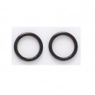Pair 12 Gauge Black Titanium Segment Hoop Earrings 1/2"