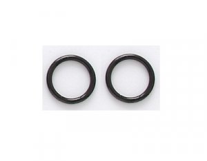 Pair 12 Gauge Black Titanium Segment Hoop Earrings 1/2"