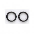 Pair 10 Gauge Black Titanium Segment Hoop Earrings 1/2"