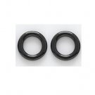 Pair 8 Gauge Black Titanium Segment Hoop Earrings 1/2"