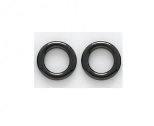 Pair 8 Gauge Black Anium Segment Hoop Earrings 1 2