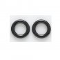 Pair 8 Gauge Black Titanium Segment Hoop Earrings 1/2"