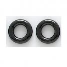 Pair 4 Gauge Black Titanium Segment Hoop Earrings 1/2"