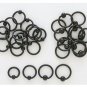 Pair 18 Gauge Black Titanium Captive Bead Earrings 1/2"