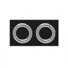 Pair 4 Gauge Steel Captive Segment Hoop Earrings 1/2"