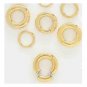 Pair 6 Gauge 14K Gold Plated Segment Hoop Earrings 1/2"