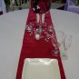 Red Satin Table Runners