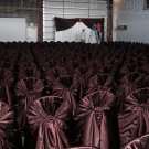 Chocolate Satin Wedding Chair Cover