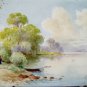 Harry G Aitken Landscape Painting on Robertson Tile Antique Porcelain