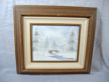 Vintage Oil outlet Painting Snow by Barrister