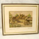 Vintage Austrian Watercolor Landscape Painting Holdrichsmuhle Inn Hinterbruhl