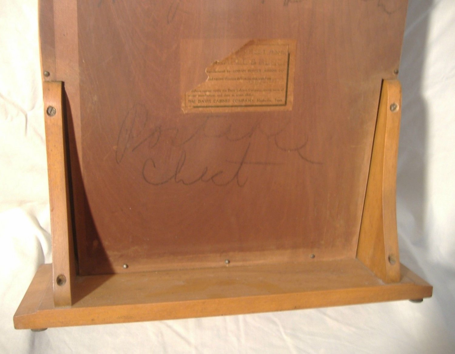 Vintage Dresser Shaving Mirror Logan Porter Davis Co. Maple