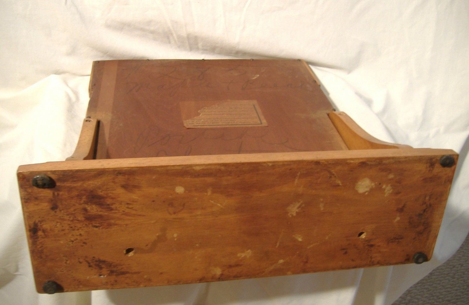 Vintage Dresser Shaving Mirror Logan Porter Davis Co. Maple