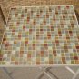 Wrought Iron Table Plant Stand Vintage Mosaic Glass Tile Mid Century Modern