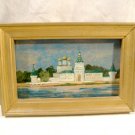Russian Lacquer Kostroma River Painting Vintage Miniature Ipatiev Monastery