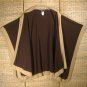 Jones New York Signature Poncho Cape Women's Brown Camel Trim One Size