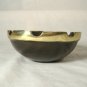 Vintage Gray Enamel Brass Ashtray Mid Century Modern Restaurant Bar Ware
