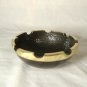Vintage Gray Enamel Brass Ashtray Mid Century Modern Restaurant Bar Ware