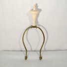 Vintage Ivory Celluloid Lamp Finial w Harp Neo-Classical Style