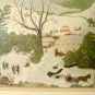 Grandma Moses Winter Landscape Print Primitive Folk Art