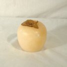 Italian Pink Alabaster Apple Paperweight Stone Fruit Italy