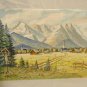 F. Hoffmann Germany Landscape Painting Garmisch Mountains Gouache  Listed Artist