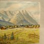 F. Hoffmann Germany Landscape Painting Garmisch Mountains Gouache  Listed Artist