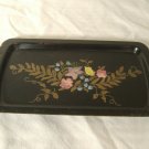 Miniature Tole Tip Tray Vintage Antique Hand Painted Floral